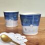 Espresso Tumbler 9th Traditional Wedding Anniversary Gift Blue Mug, thumbnail 2 of 8