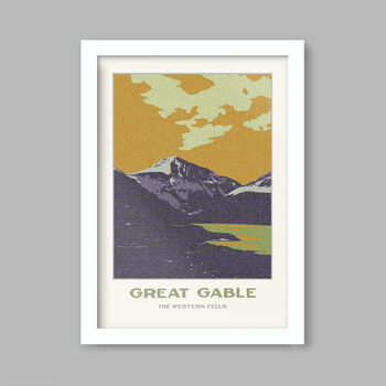 Great Gable The Western Fells Lakes Poster, 4 of 4