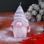 G Decor Norwegian Gnome Hand Finished Sculpted Candle Garden Guardian And Forest Wax Figure, thumbnail 7 of 9
