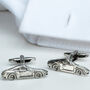 911 Sports Car Pewter Cufflinks, thumbnail 1 of 3