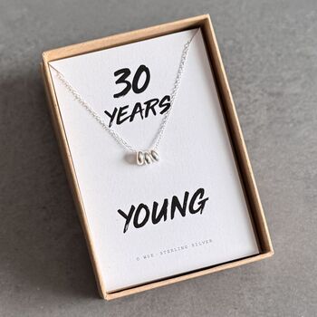 30th Birthday Necklace In Sterling Silver, 5 of 7