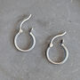 Sterling Silver Hinged Hoop Earrings, thumbnail 2 of 6