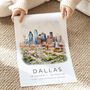 City Travel Poster For Dallas Texas, thumbnail 4 of 7