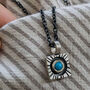 Silver And Turquoise December Birthstone Necklace, thumbnail 1 of 6