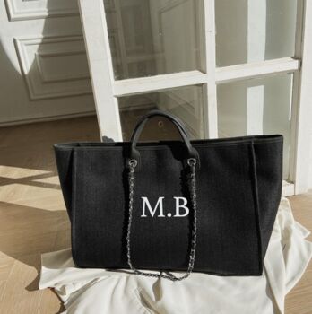 Personalised Extra Large Overnight Initial Tote Bags, 5 of 7