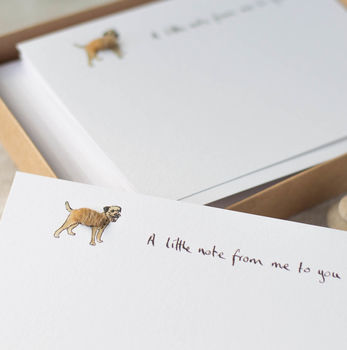 Boxed Set Of 10 Border Terrier Notecards, 3 of 5