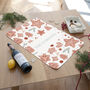 Personalised Gingerbread Wallpaper Tea Towel, thumbnail 3 of 6