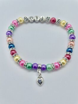 Personalised Heart Or Star Charm Bracelet, 5 of 12