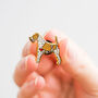 Wire Haired Fox Terrier Gold Plated Enamel Pin Badge, thumbnail 3 of 9