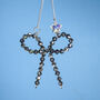 Bag Charm, Crystal Bow And Star, thumbnail 2 of 4