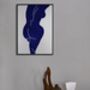 Linocut Blue Figure Art Print, thumbnail 3 of 4