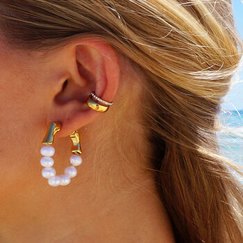 Amais Freshwater Pearl Waterproof Earrings, 3 of 6