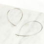 Sterling Silver Curved Hoop Earrings, thumbnail 6 of 10