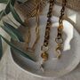 Ginger Tortoiseshell And Gold Paperclip Small Hexagon Glasses Chain, thumbnail 4 of 6