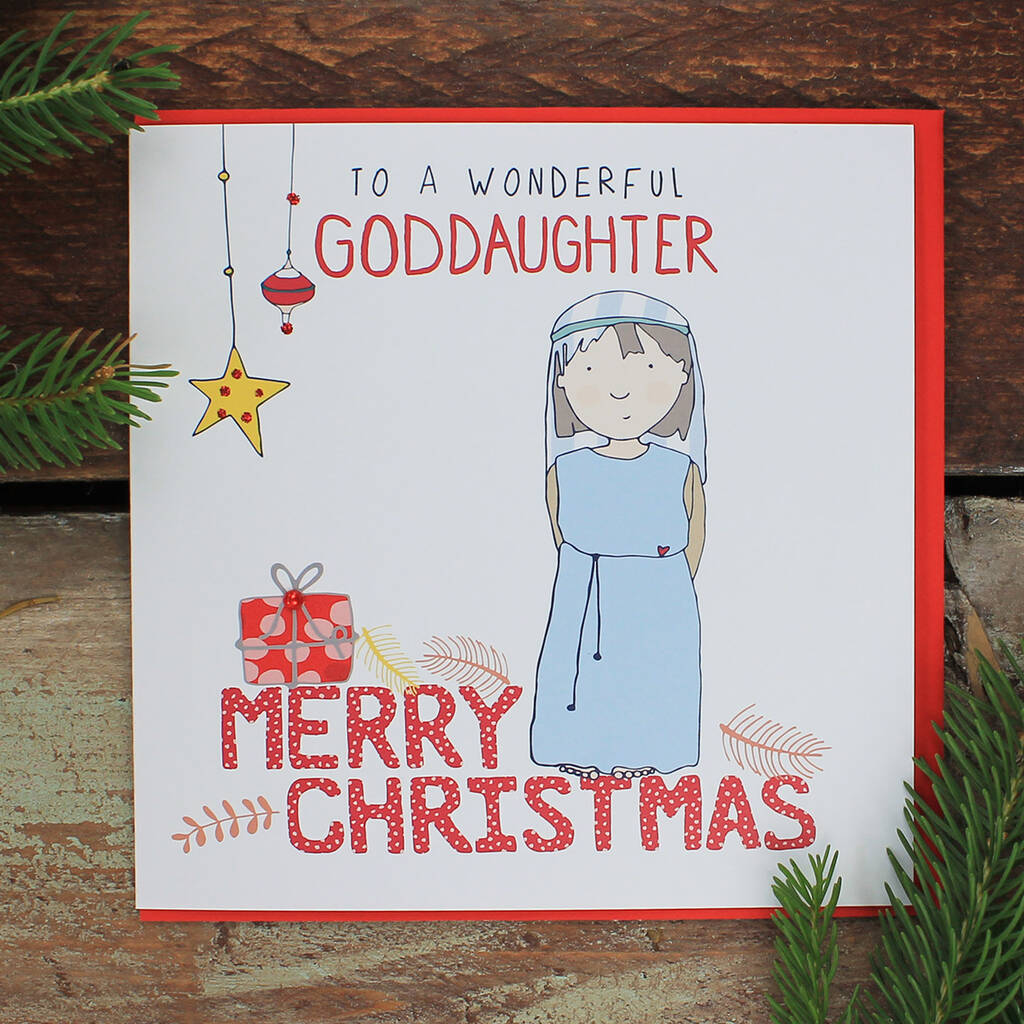 Merry Christmas Goddaughter Card By Molly Mae | notonthehighstreet.com