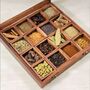Wooden Handcrafted Spice Box 16 Square Compartments, thumbnail 1 of 3