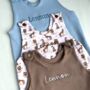 Personalised Jersey Baby Romper Suit, thumbnail 1 of 6