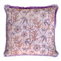 Bamboo Forest Peach Patterned Fringe Cushion, thumbnail 1 of 6