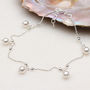 Personalised Sterling Silver And Pearl Anklet, thumbnail 2 of 4