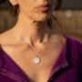 'Kind' Recycled Silver Shorthand Coin Pendant Necklace, thumbnail 3 of 8