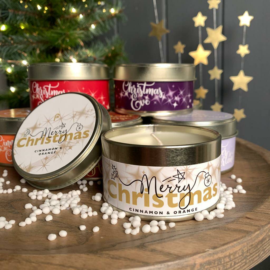 'Merry Christmas' Scented Tin Candle By Nest