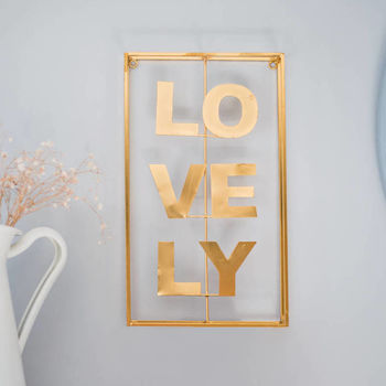 Gold Metal Wall Hanging Word, 3 of 5