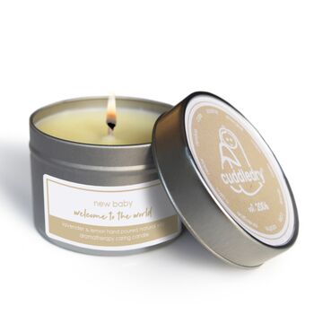 New Baby 'Welcome To The World' Aromatherapy Candle, 2 of 6