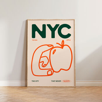 Travel Big Apple Nyc New York City Wall Art Print, 4 of 10
