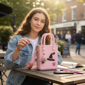 Mini Crossbody Crocbagg, Long Strap And Charms, 4 of 9