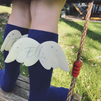 Personalised Angel Wings Kids Socks, 7 of 7