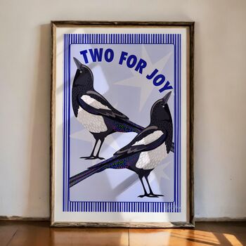 Two For Joy Baby Blue Magpie Art Print, 5 of 11