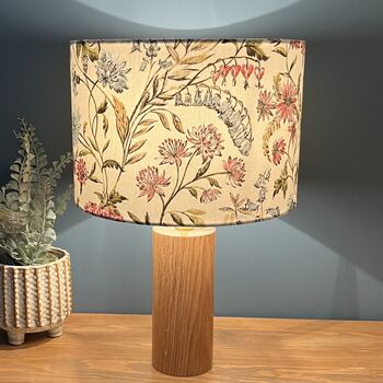 Whinfell Blush Pink Floral Drum Lampshades, 3 of 9