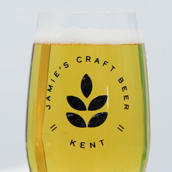 Personalised Craft Beer Hop Stemmed Beer Glass, 2 of 7