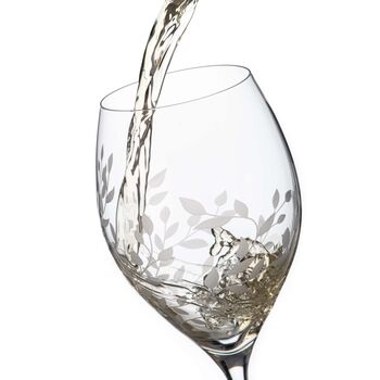 Personalised Set Of Two Floral Crystal Wine Glasses, 8 of 8