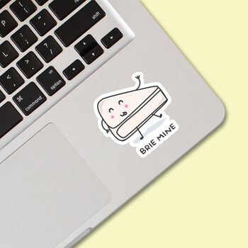 Pack Of Three | 'Brie Mine' | Novelty Sticker, 2 of 3