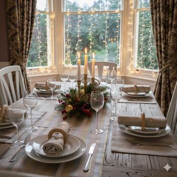 Hand Painted Stripe Print Linen Table Napkins Set Of2, 2 of 5