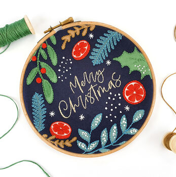 Merry Christmas Embroidery Kit, 3 of 6