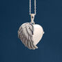 Personalised Sterling Silver Angel Heart Locket, thumbnail 1 of 10