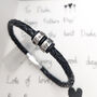 40th Birthday Gift For Him, Mens Personalised Leather Bracelet, thumbnail 8 of 8