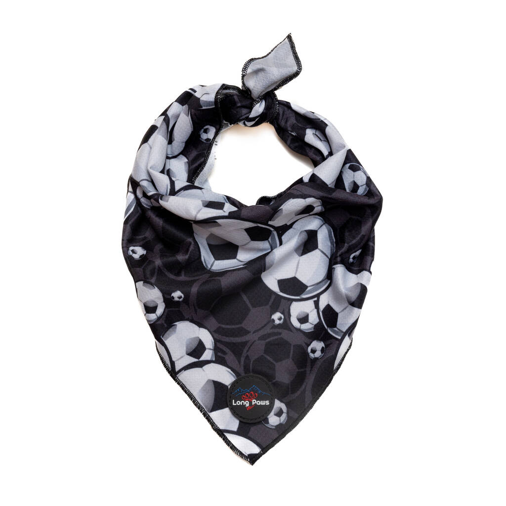 Funk The Dog Bandana Black And White Football By Long Paws