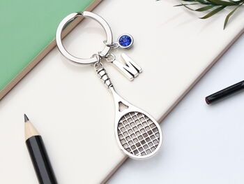 Personalised Large Tennis Keyring Squash Player Gift, 6 of 10