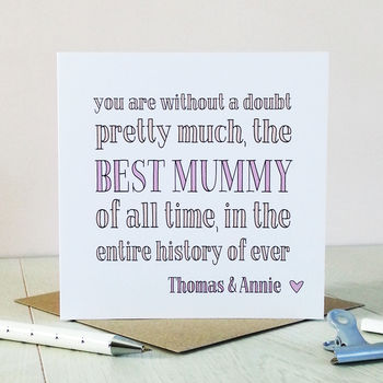 Best Mum Ever, Personalised Card, 2 of 4