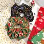 Christmas Scrunchie With Festive Pattern, thumbnail 1 of 8