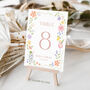 Whimsical Wildflower Wedding Table Numbers, thumbnail 3 of 4