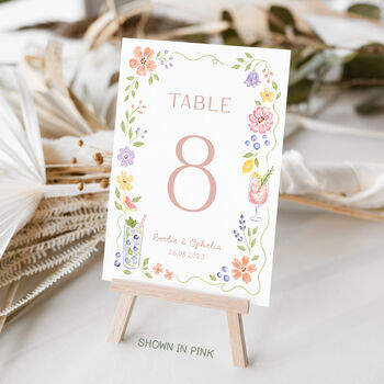 Whimsical Wildflower Wedding Table Numbers, 3 of 4