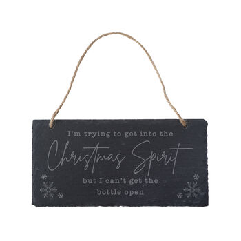 Christmas Slate Hanging Sign 'I'm Trying T…', 2 of 2