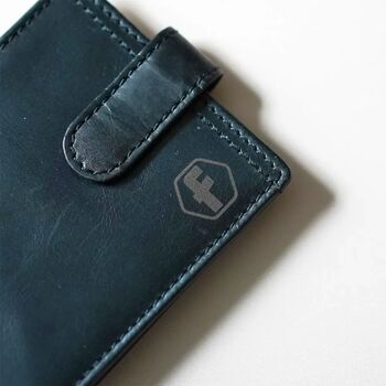 Engraved Vintage Leather Personalised Bifold Wallet, 2 of 5