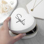 Personalised White Heart Jewellery Case, thumbnail 2 of 6