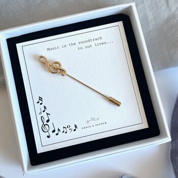 Treble Clef Silver Or Gold Lapel Pin, 8 of 10