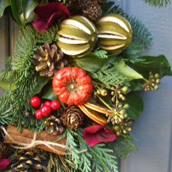 Deluxe Fresh Christmas Front Door Wreath, 4 of 4